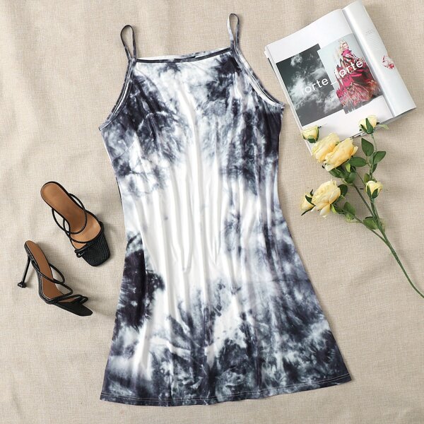 

Plus Tie Dye Cami Dress, Multicolor