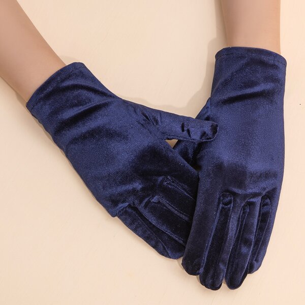 

Solid Velvet Gloves, Navy blue