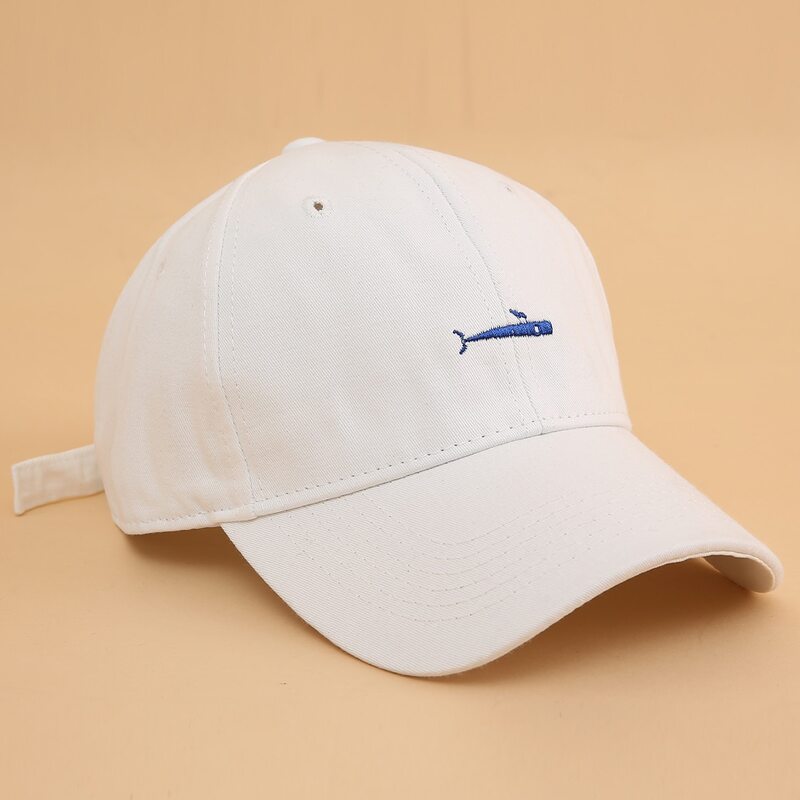 

Guys Fish Embroidery Baseball Cap, White