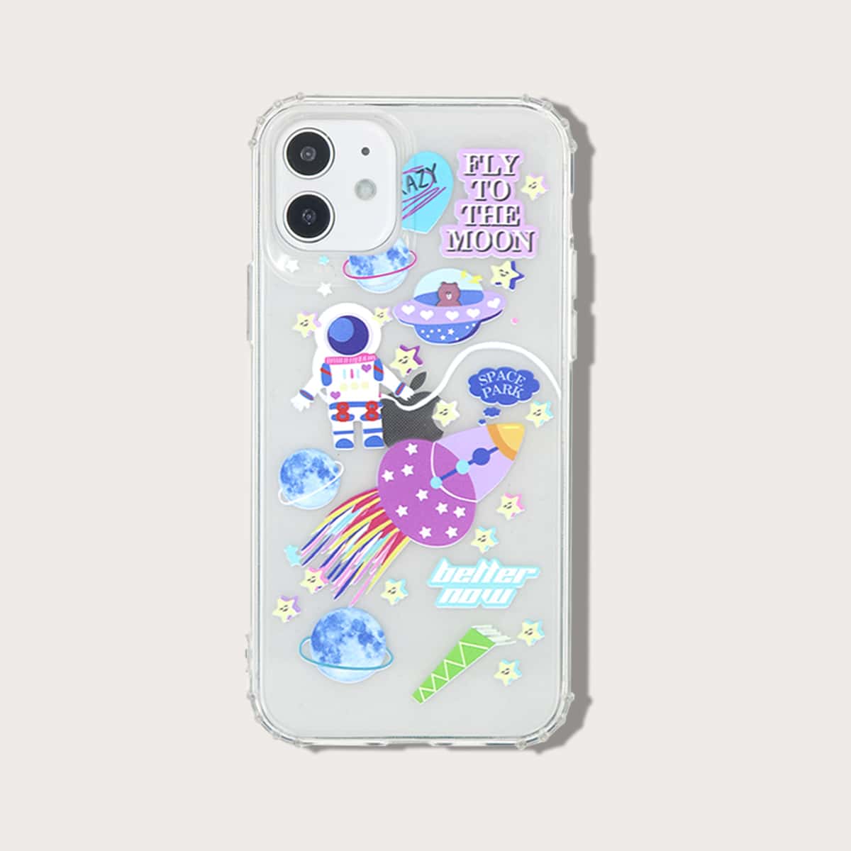 

Cartoon Galaxy iPhone Case, Clear