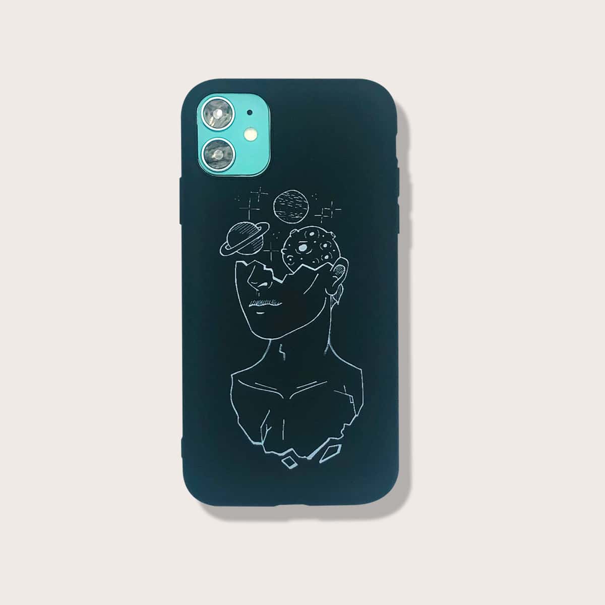 

Abstract Figure iPhone Case, Dark green