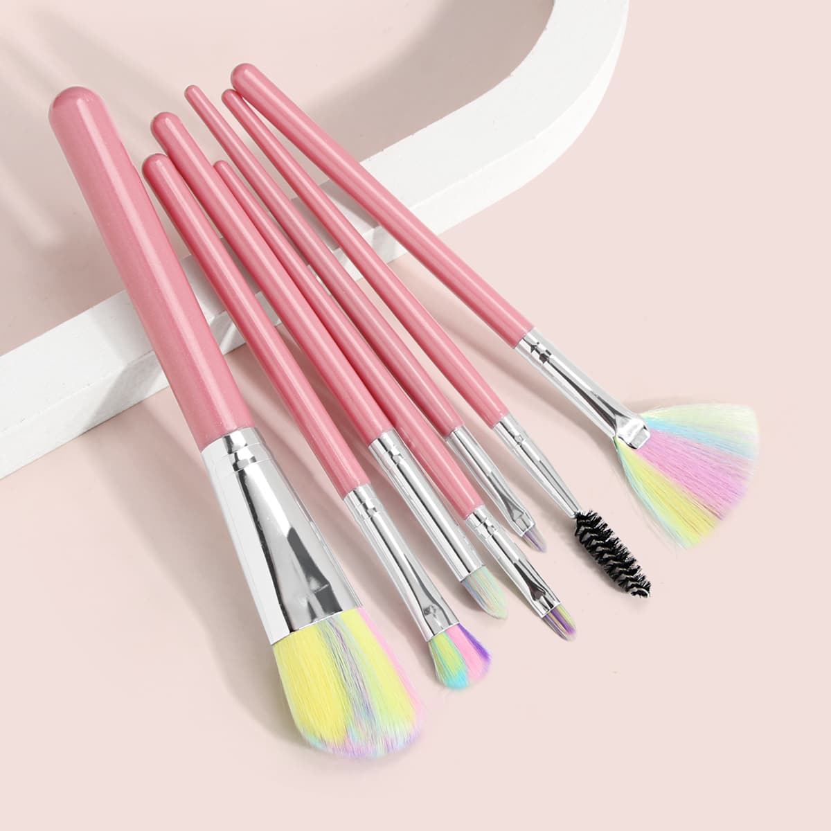 

7pcs Makeup Brush Set, Pink