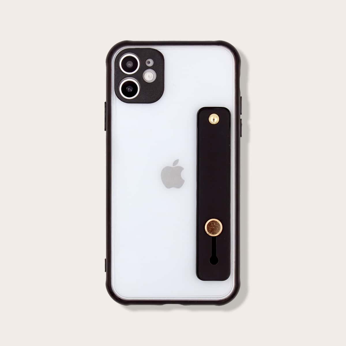 

Colorblock Holder Clear iPhone Case, Black