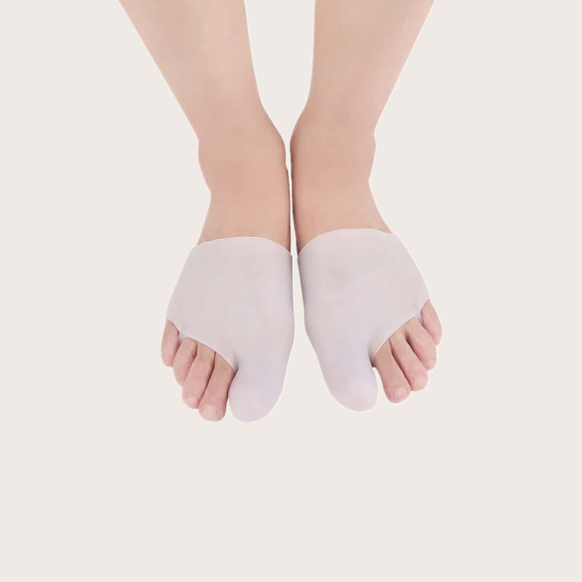 

1pair Silicone Toe Corrector, White