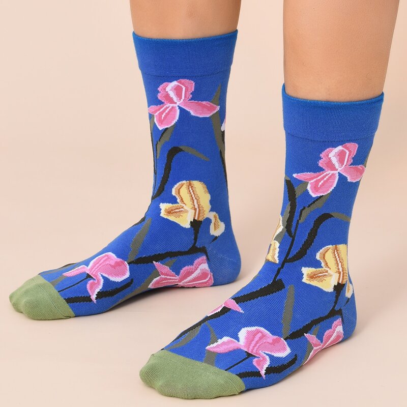 

Guys Flower Pattern Socks, Multicolor