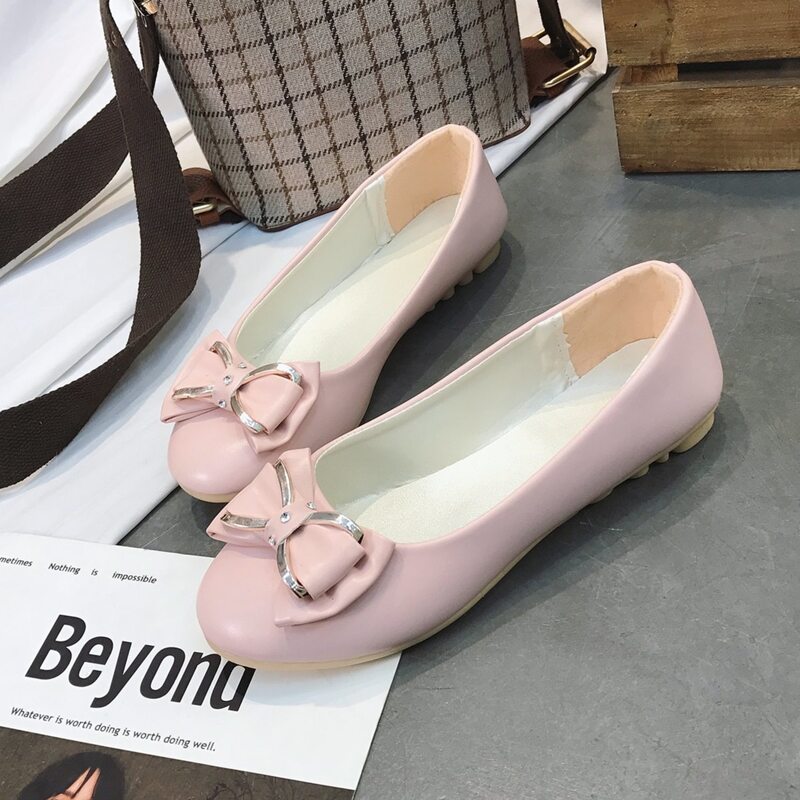 

Bow Decor Ballet Flats, Pink
