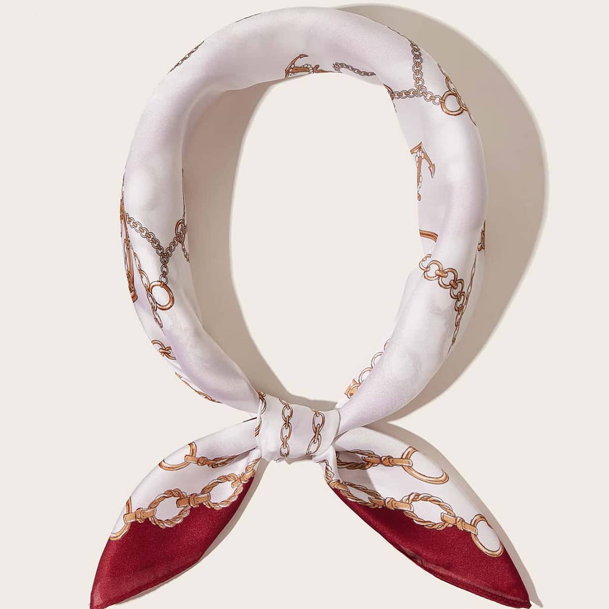 

Chain Print Bandana, White