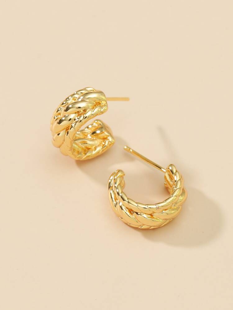 Textured Hoop Earrings