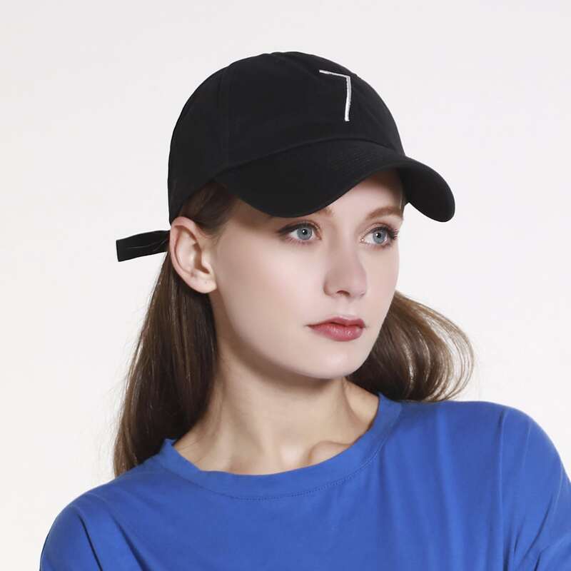 

Number Embroidery Baseball Cap, Black