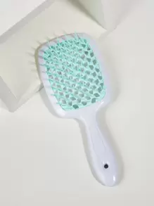 Peine hueco para peinado de peluquería, malla hueca, peine de doble uso húmedo y seco, 1 pieza, peine de cepillo de peinado conveniente, peine de peinado doméstico rosa, cepillo para el cabello/peine para el cabello - Verde - Ver 1