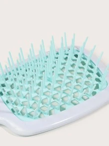 Peine hueco para peinado de peluquería, malla hueca, peine de doble uso húmedo y seco, 1 pieza, peine de cepillo de peinado conveniente, peine de peinado doméstico rosa, cepillo para el cabello/peine para el cabello - Verde - Ver 4