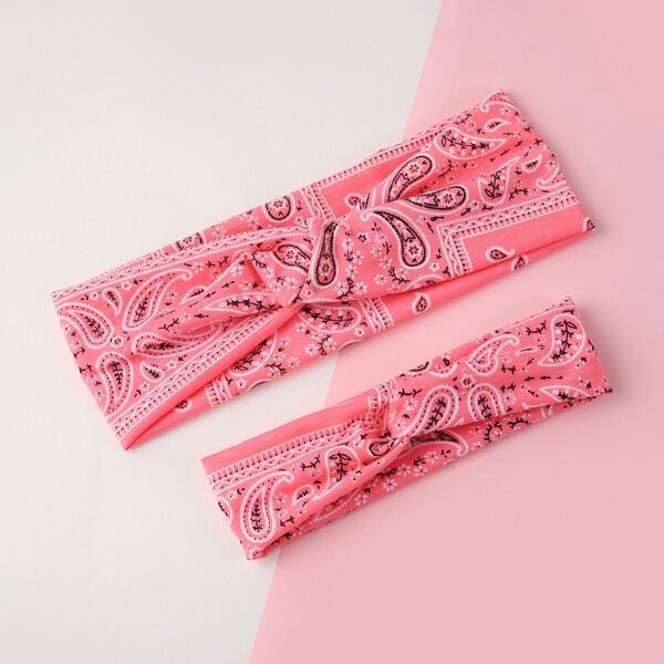 

2pcs Toddler Girls Paisley Pattern Headband, Multicolor