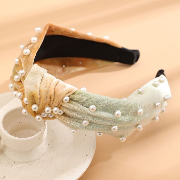 

Faux Pearl Decor Hair Hoop, Multicolor