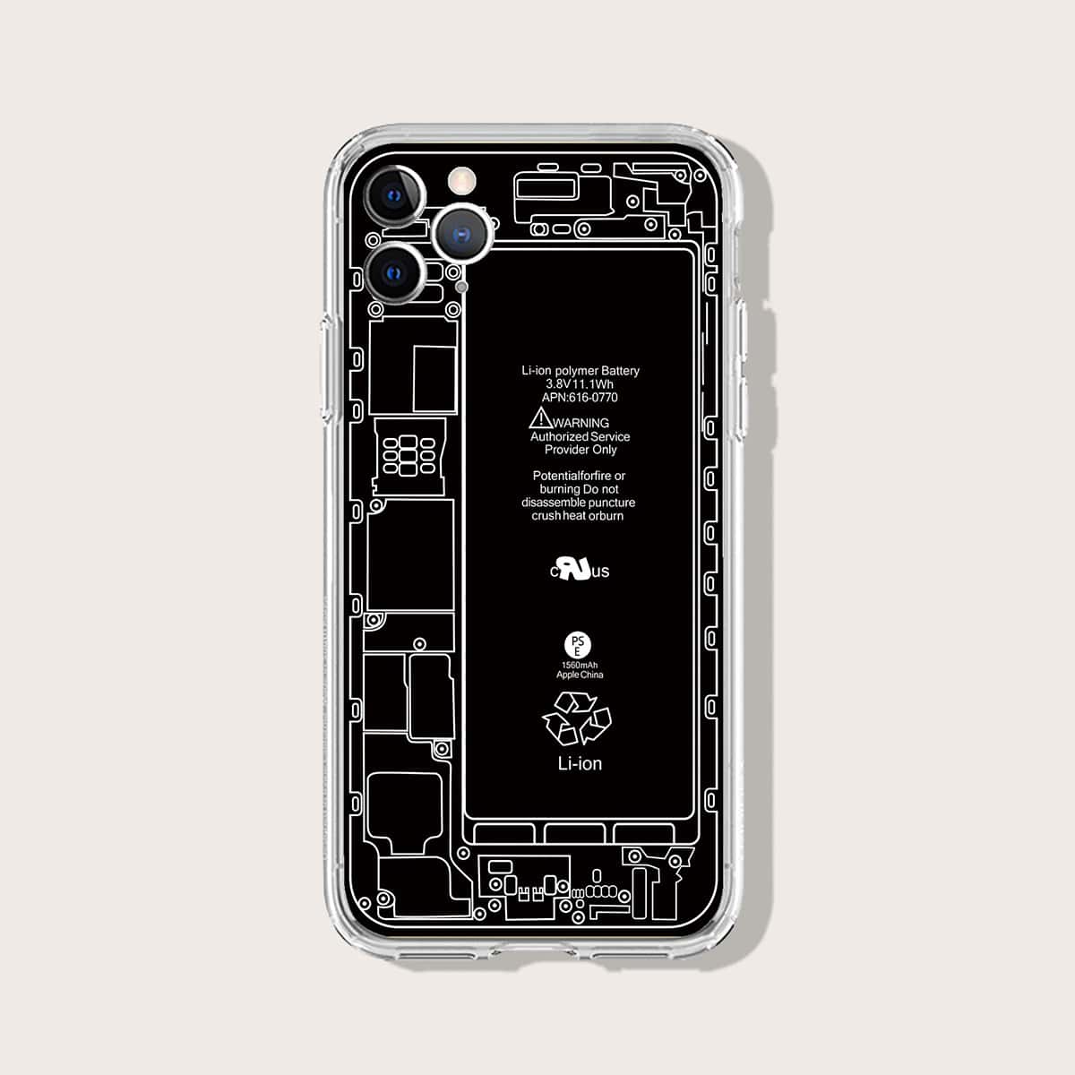 

Letter Graphic iPhone Case, Black