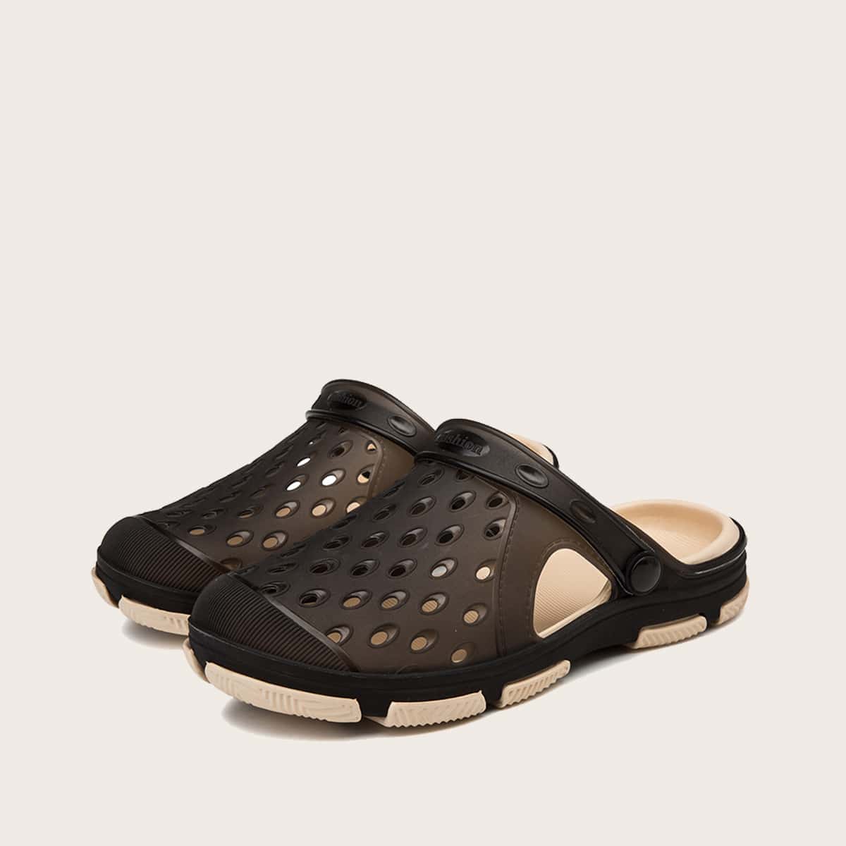 С открытой пяткой Ажурный Одноцветный Мужские Вьетнамки и тапочки