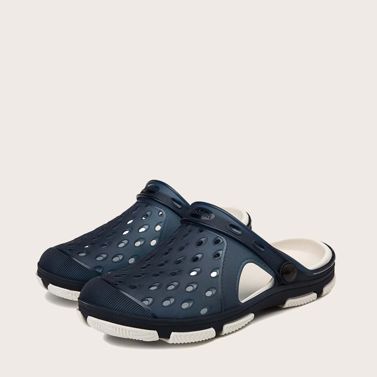 С открытой пяткой Ажурный Одноцветный Мужские Вьетнамки и тапочки