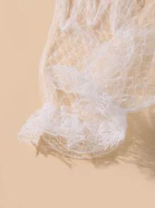Lace Mesh Gloves Fall Clothes For Women - White - View 3