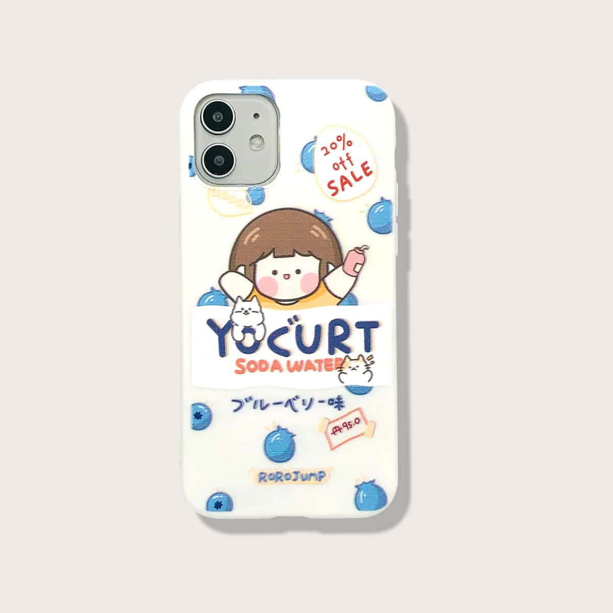 

Cartoon iPhone Case, White