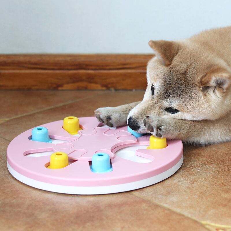 

1pc Leaking Food Pet Training Toy, Pink