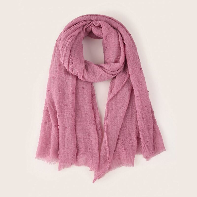 

Raw Hem Scarf, Pink