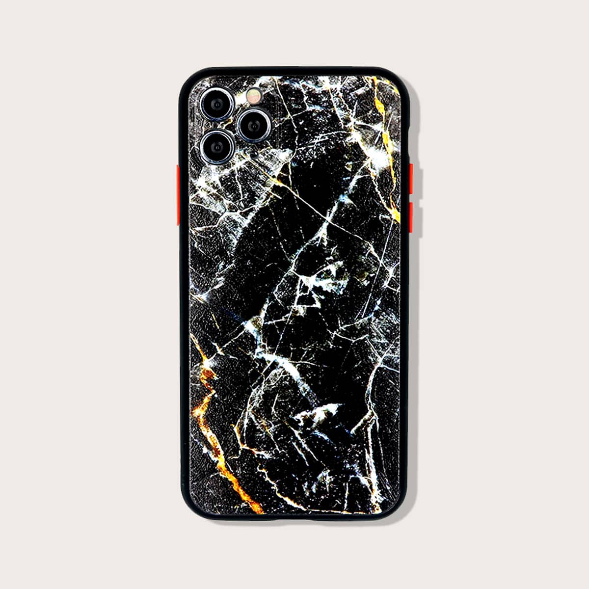 

Marble Pattern iPhone Case, Black