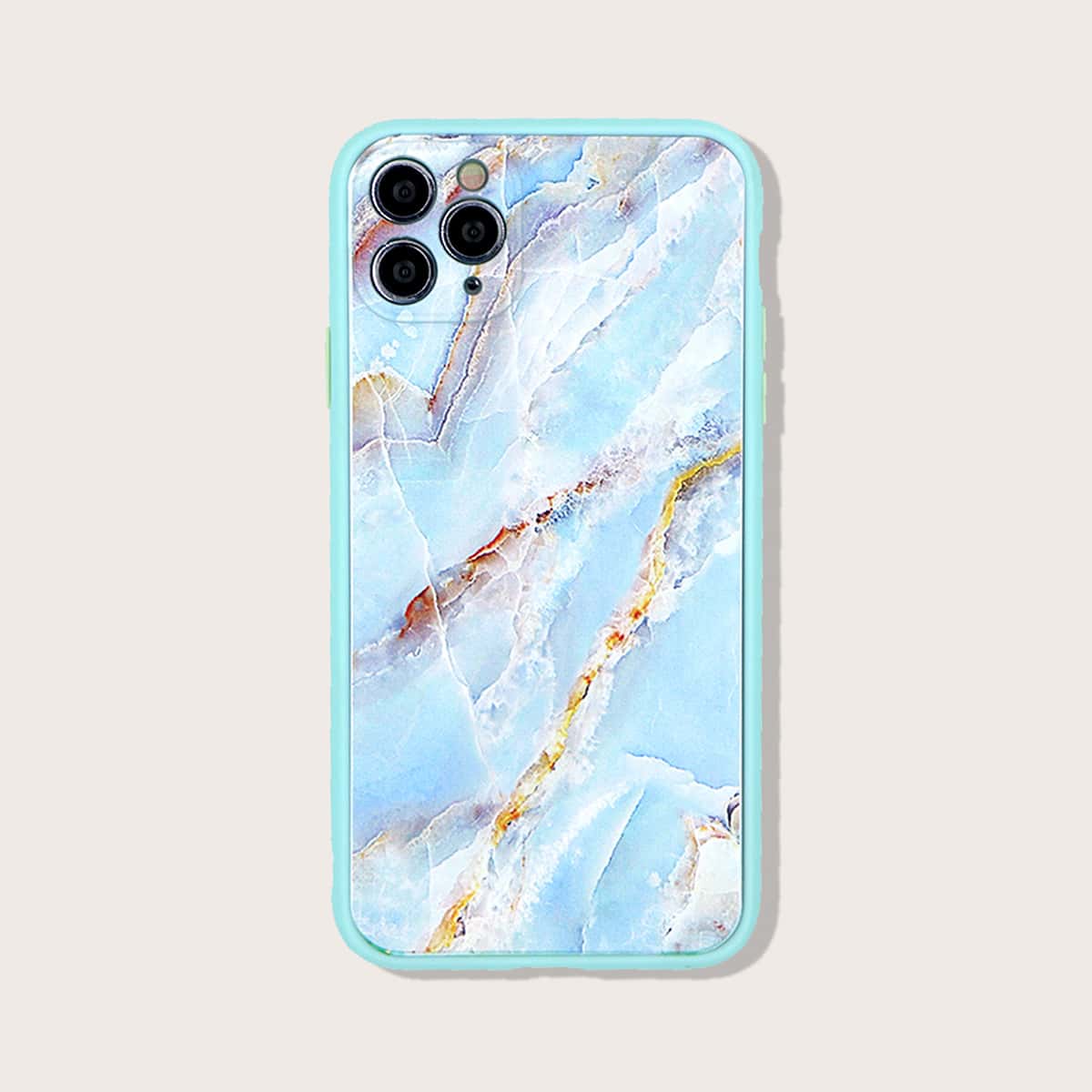 

Marble Pattern iPhone Case, Baby blue