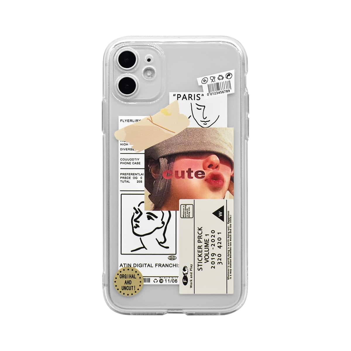

Letter & Figure Graphic iPhone Case, Multicolor
