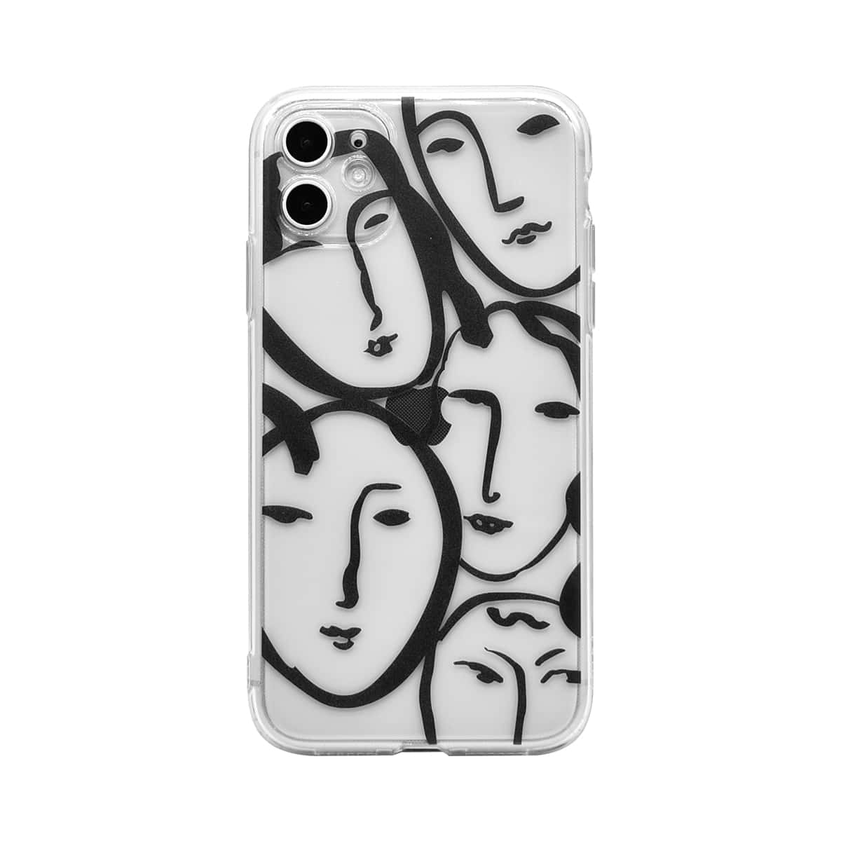 

Abstract Figure iPhone Case, Clear