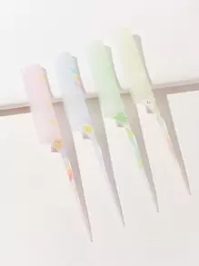 1 件随机颜色动物印花发梳，细长手柄造型梳，适合所有发质的分发，美发沙龙工具家居用品，男女通用的发刷套装，适合湿发或干发