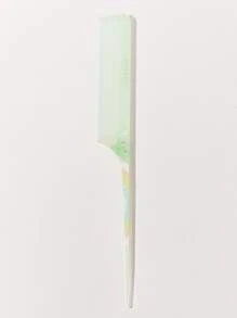 1 件随机颜色动物印花发梳，细长手柄造型梳，适合所有发质的分发，美发沙龙工具家居用品，男女通用的发刷套装，适合湿发或干发