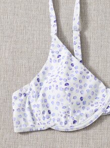 Ditsy Floral Underwire Bikini Set - Multicolor - View 4