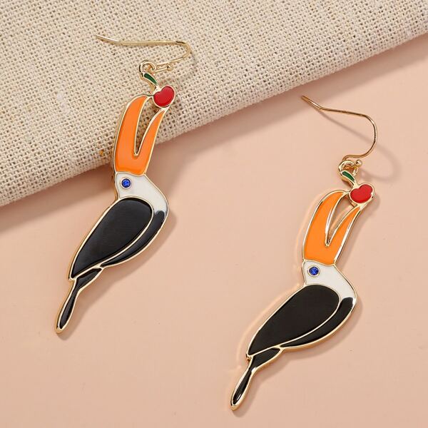 

Animal Decor Drop Earrings, Multicolor