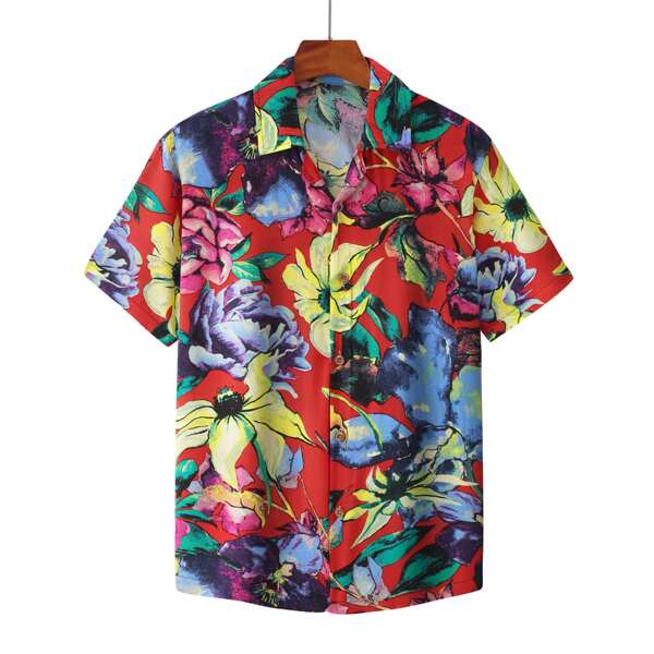 

Men Allover Floral Print Shirt, Multicolor