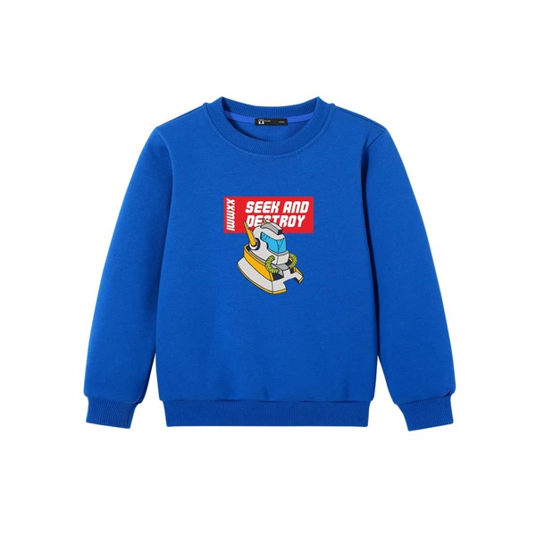 

Boys Slogan & Cartoon Graphic Sweatshirt, Royal blue