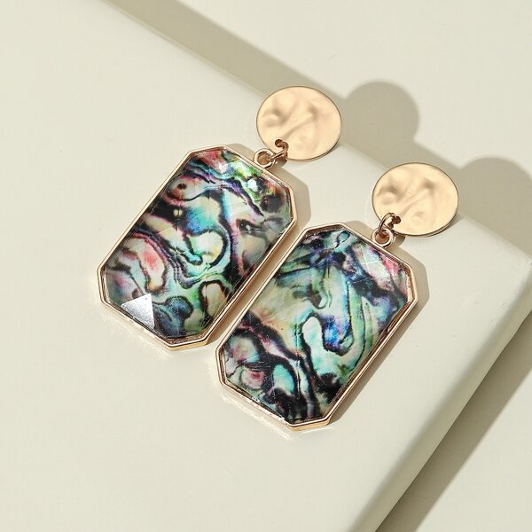 

Round & Geo Drop Earrings, Multicolor