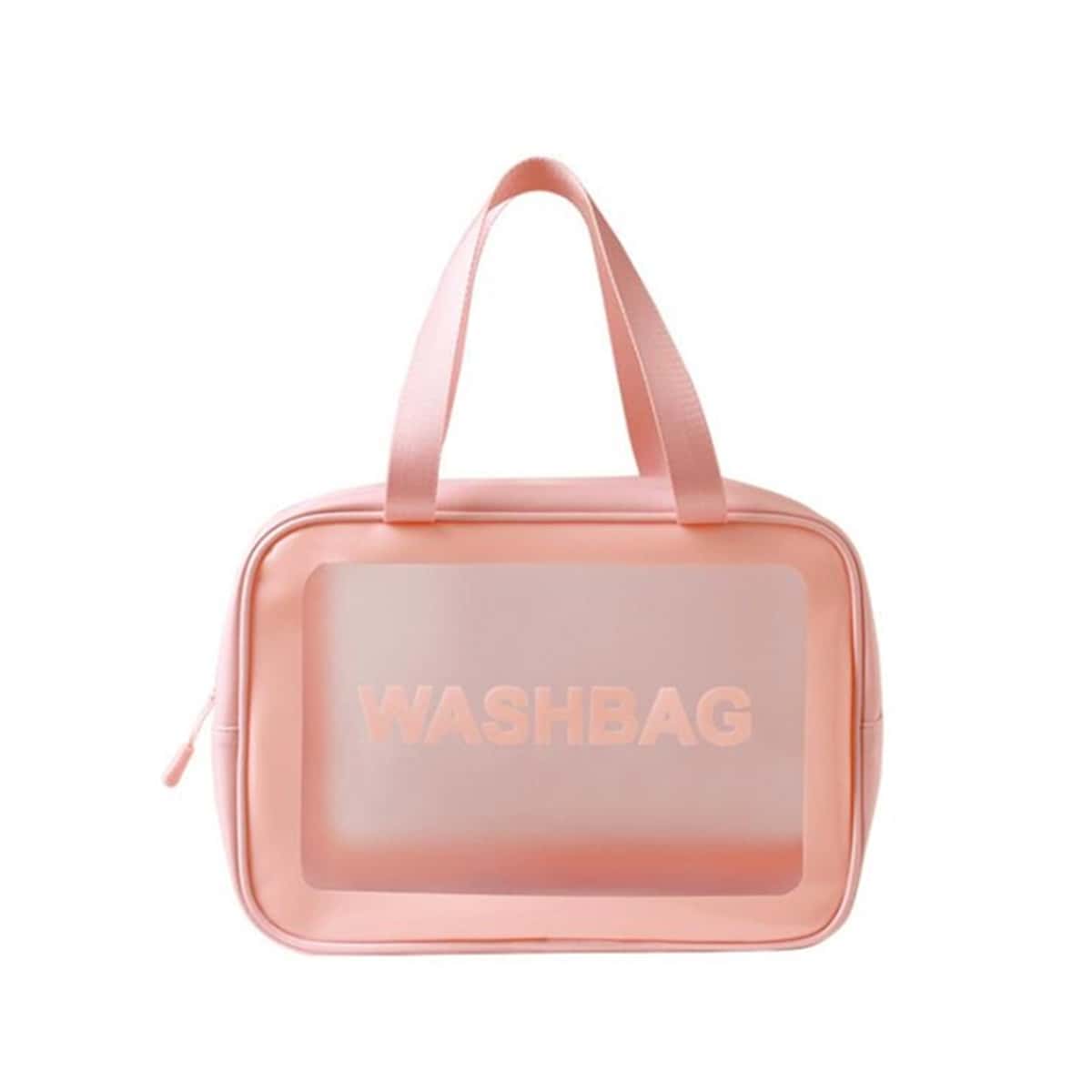 

Letter Graphic Makeup Bag, Baby pink