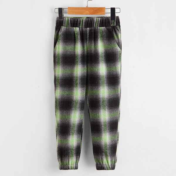 

Toddler Boys Plaid Carrot Pants, Multicolor