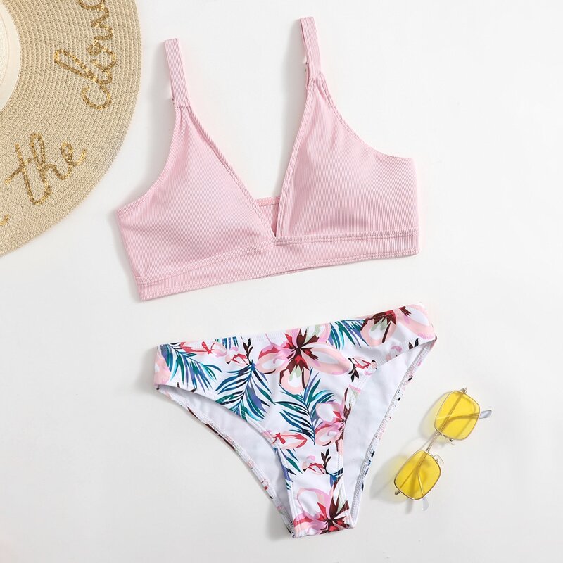 

Floral Bikini Swimsuit, Multicolor