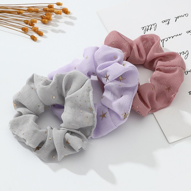 

3pcs Star Scrunchie, Multicolor