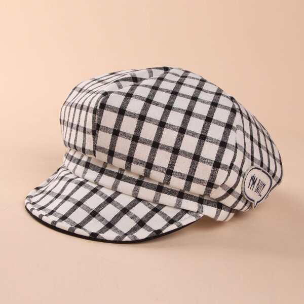 

Baby Plaid Baker Boy Cap, Multicolor