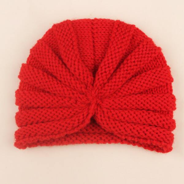 

Baby Solid Turban Hat, Red