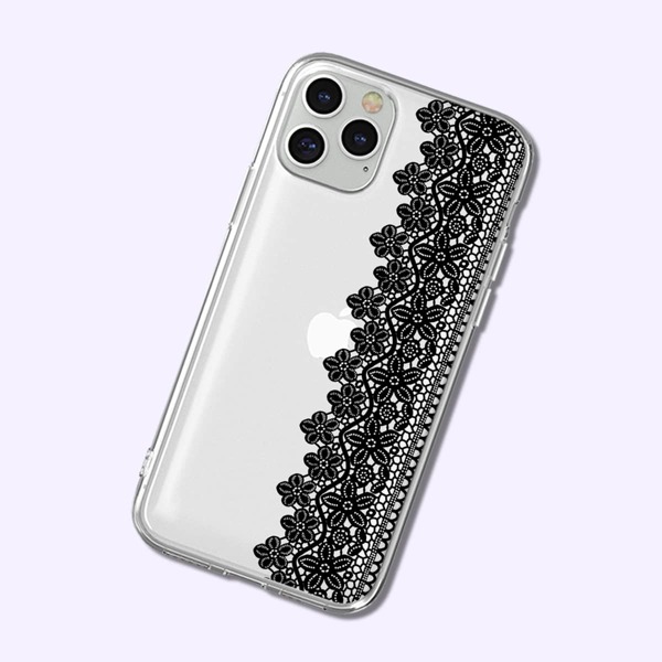 

Прозрачный чехол для iPhone с кружевным узором