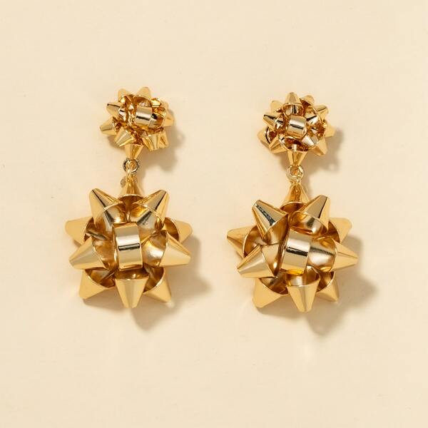 

Structured Drop Earrings, Gold