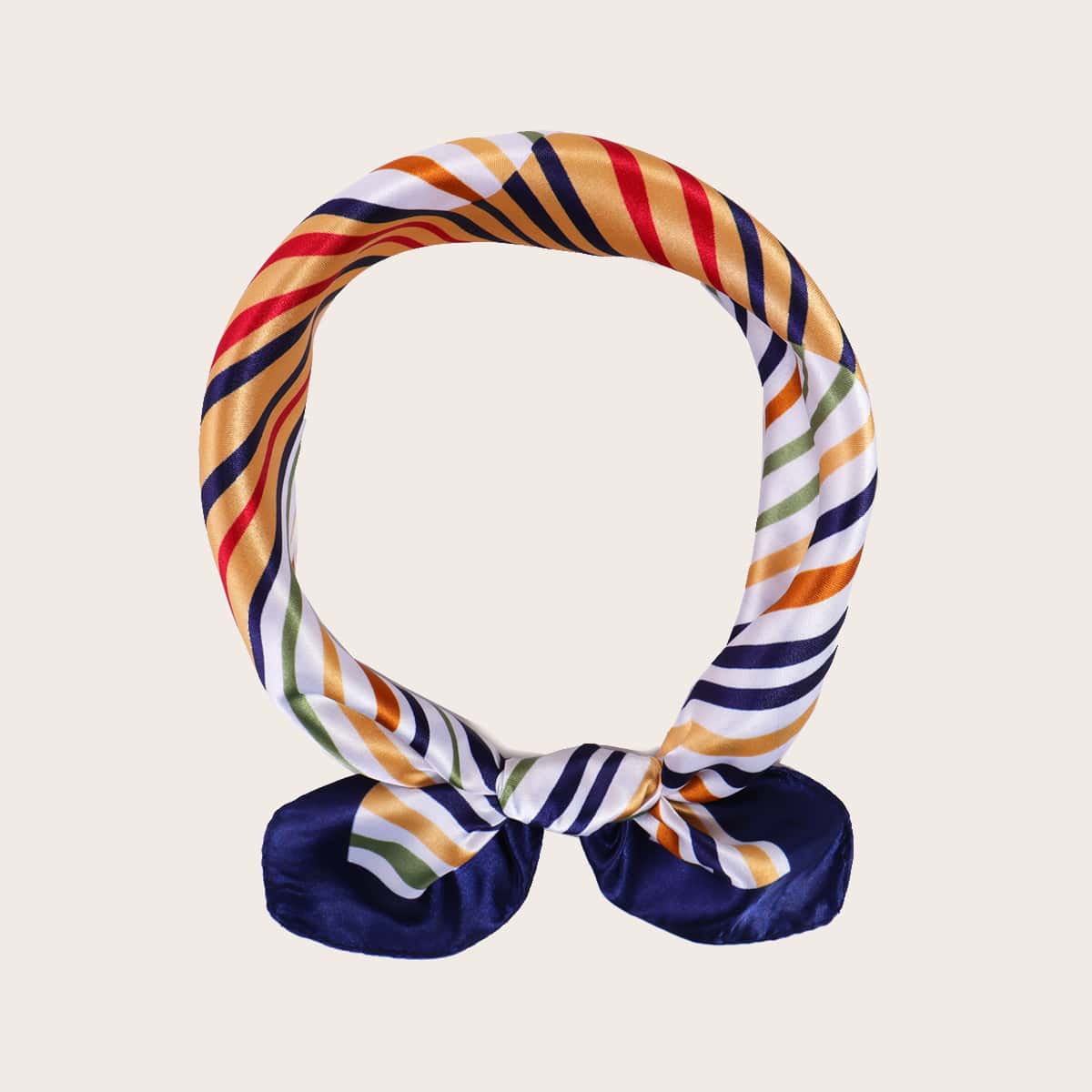 

Striped Pattern Bandana, Multicolor