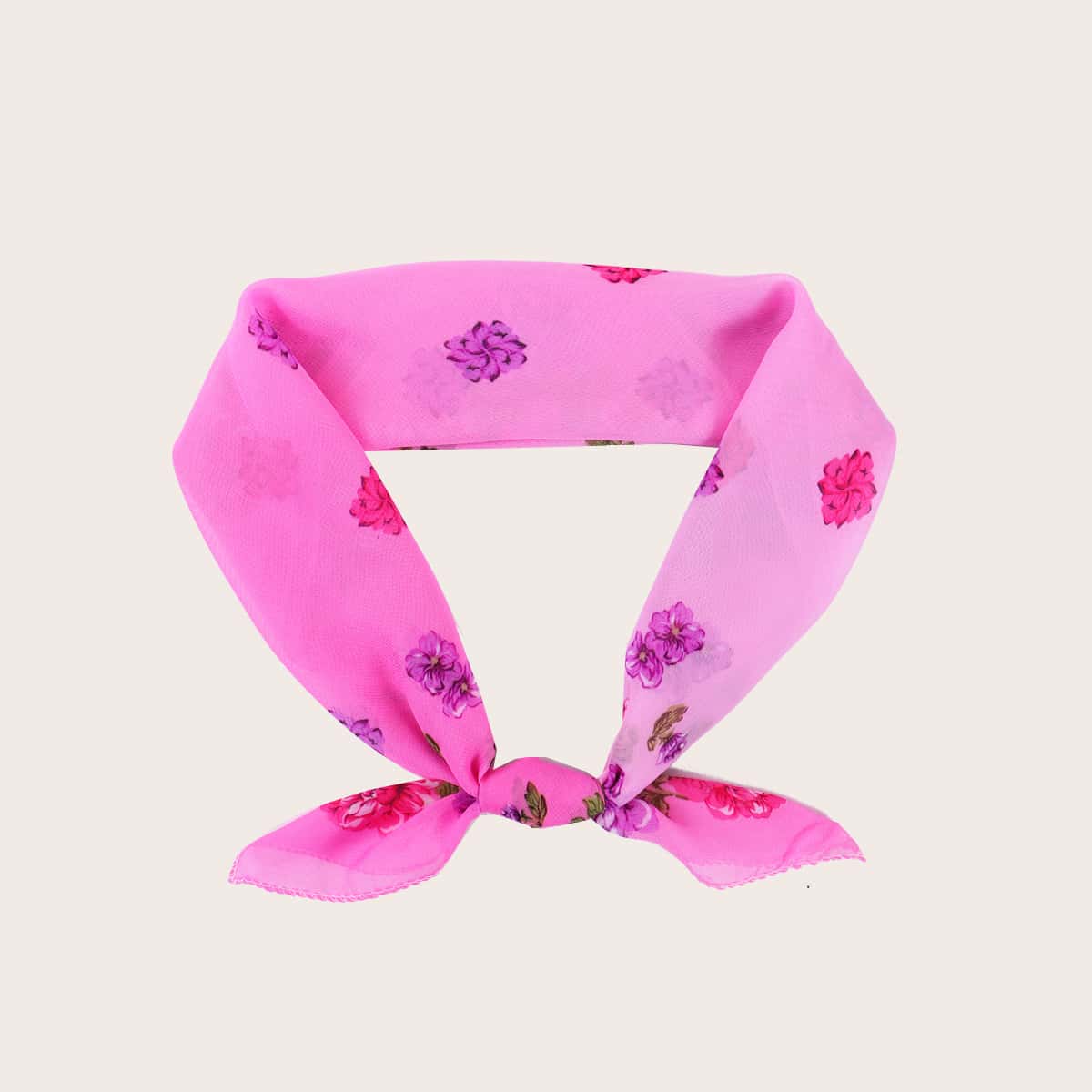 

Floral Pattern Bandana, Pink
