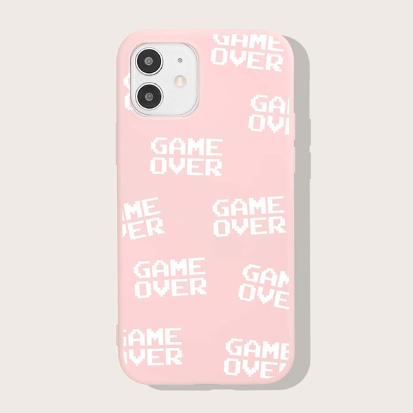 

Letter Graphic iPhone Case, Baby pink