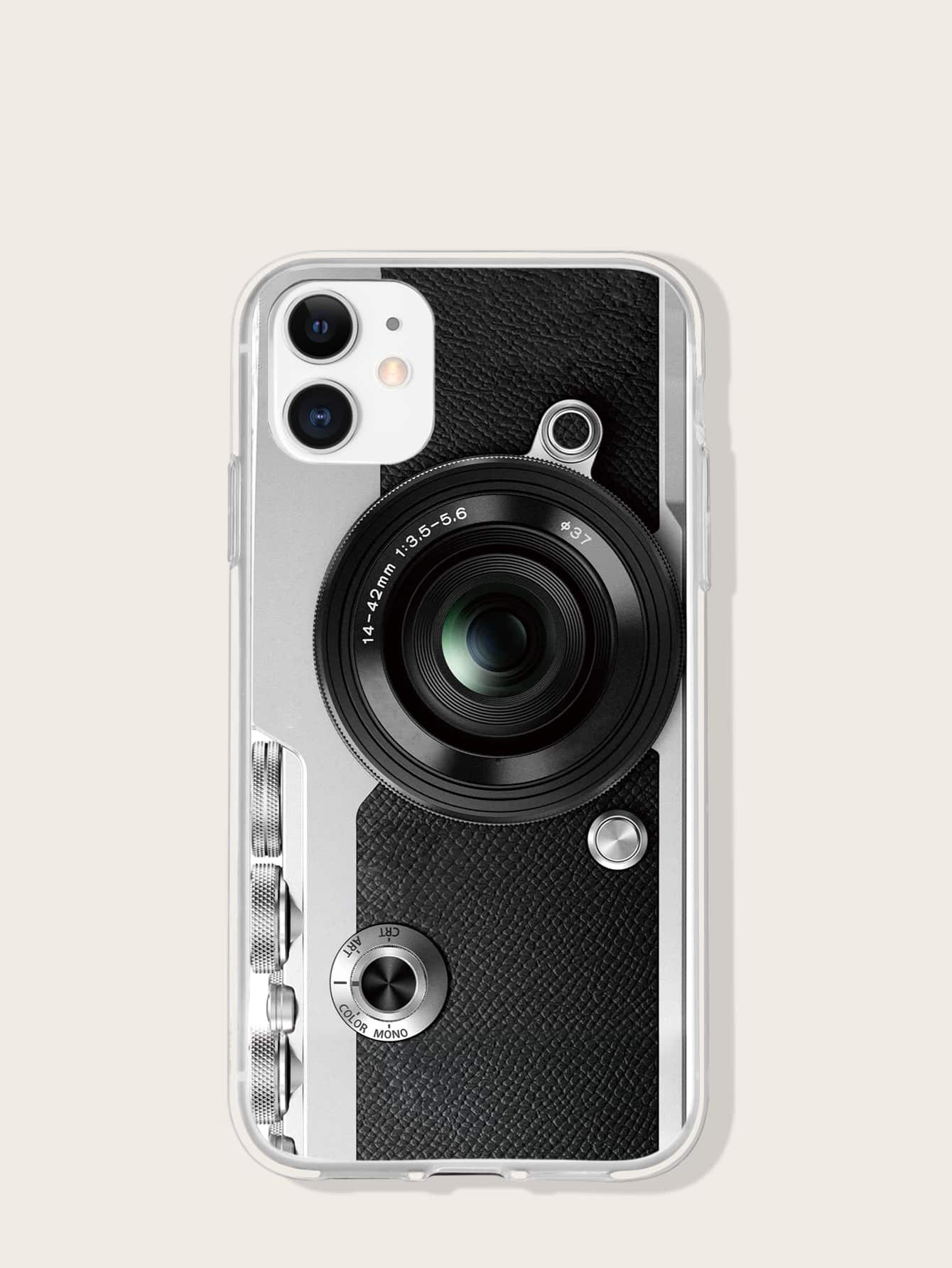 Camera Pattern Case Compatible With iPhone - Black - View 1