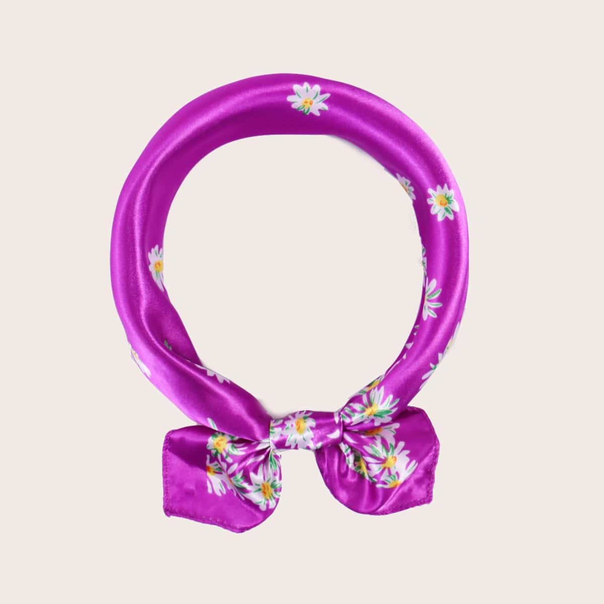 

Daisy Pattern Bandana, Purple multicolor