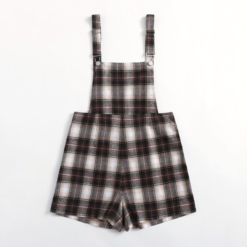 

Plaid Pinafore Jumpsuit, Multicolor
