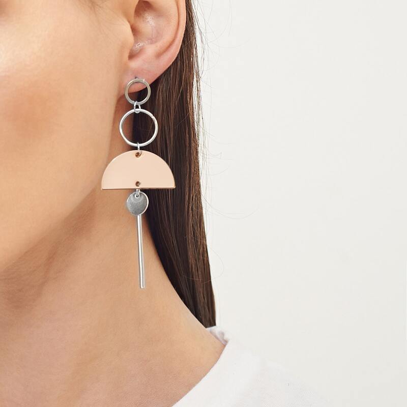 

Geo & Bar Drop Earrings, Multicolor